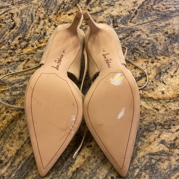 NWOB Sam Edelman,💯% genuine/leather suede,4” heel, almond shade,pictures below. - Picture 11 of 11